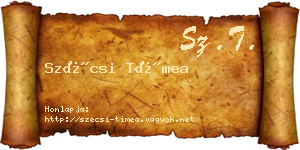 Szécsi Tímea névjegykártya